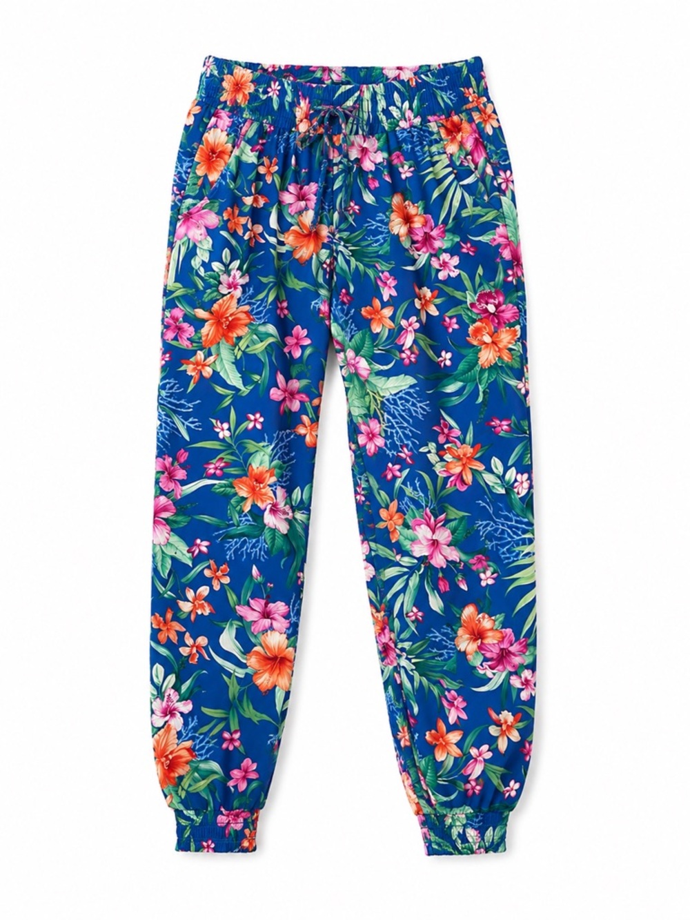 New - Tommy Bahama Isola Vita Jogger Pants Palace Blue Floral | Size Small